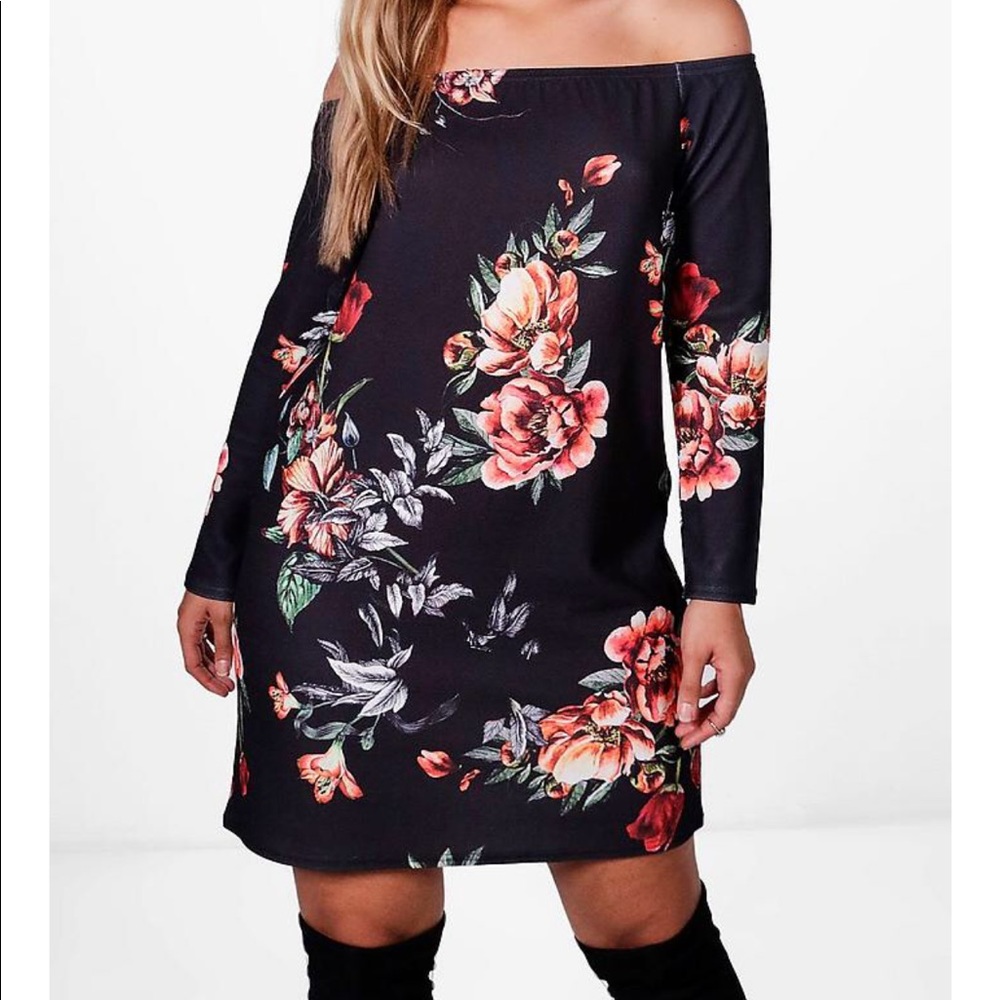 Floral Off the Shoulder Dress